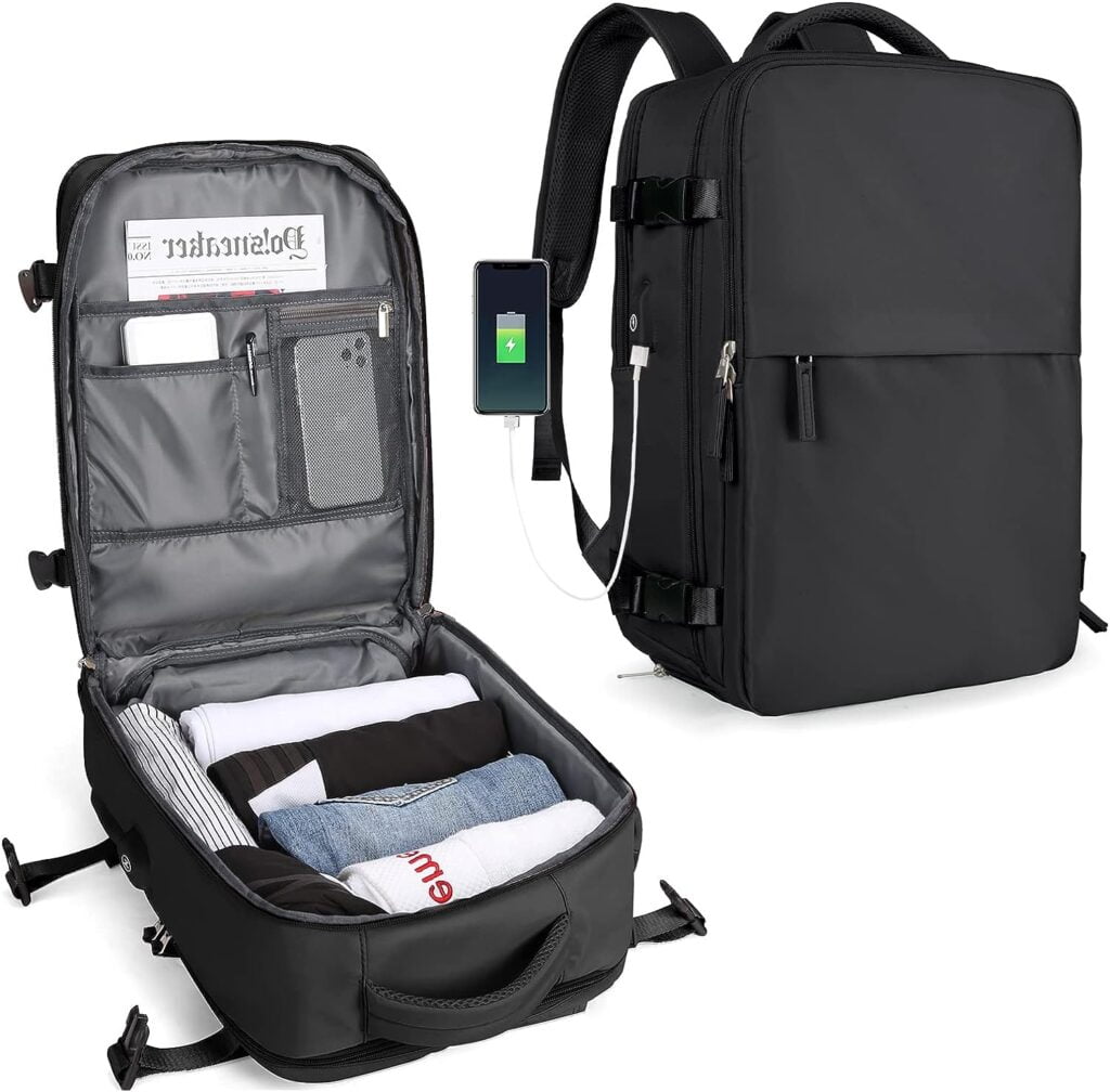 easyjet cabin bag 40x20x25 underseat ryanair cabin bags Underseat Carry-ons travel backpack Women, Hand Luggage Bag Men Cabin Size Laptop backpack with USB Charging Port Shoes Compartment