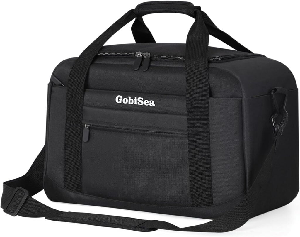 GobiSea Ryanair Cabin Bags 40x20x25 Underseat Flight Bag - Foldable Travel Duffle Bag Under Seat Cabin Bag Ryanair - Airline Cabin Bag Carry on Bags for Men and Women - Black