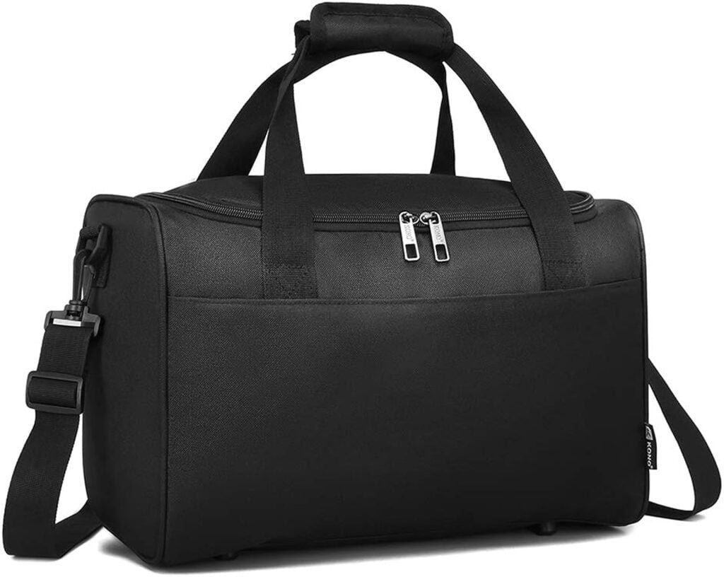 Kono 40x20x25 Under The Seat Holdall Cabin Hand Luggage Carry-On Travel Bag 20L (Black)