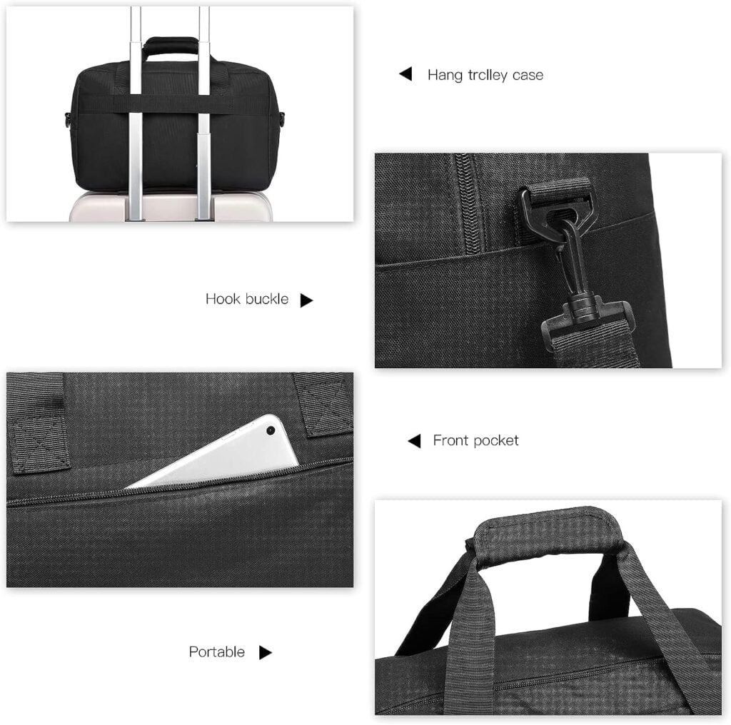 Kono 40x25x20 Cabin Bag 20L Under Seat Flight Bag Holdall Carry-on Luggage Travel Bag Unisex