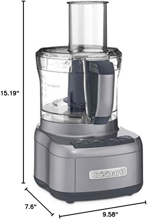 Cuisinart 8 Cup Food Processor, 350-Watt Motor, Gunmetal, FP-8GMP1