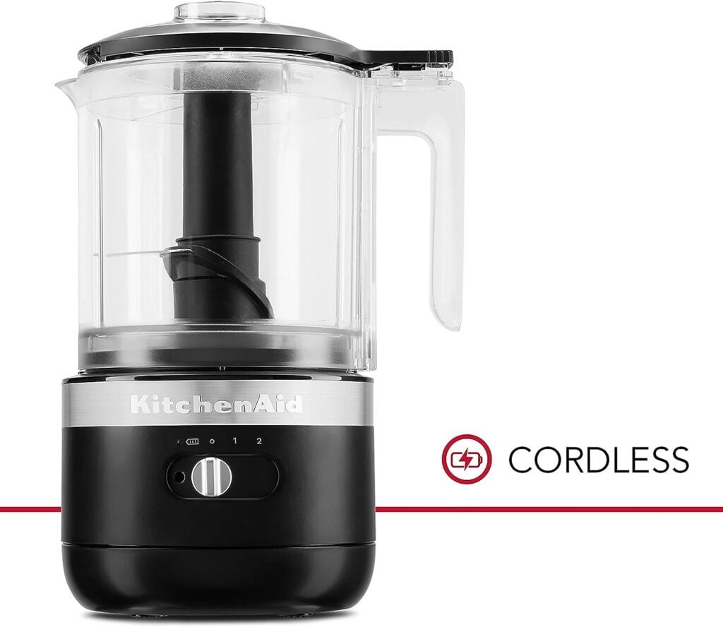 KitchenAid 5 Cup Cordless Food Chopper, Matte Black