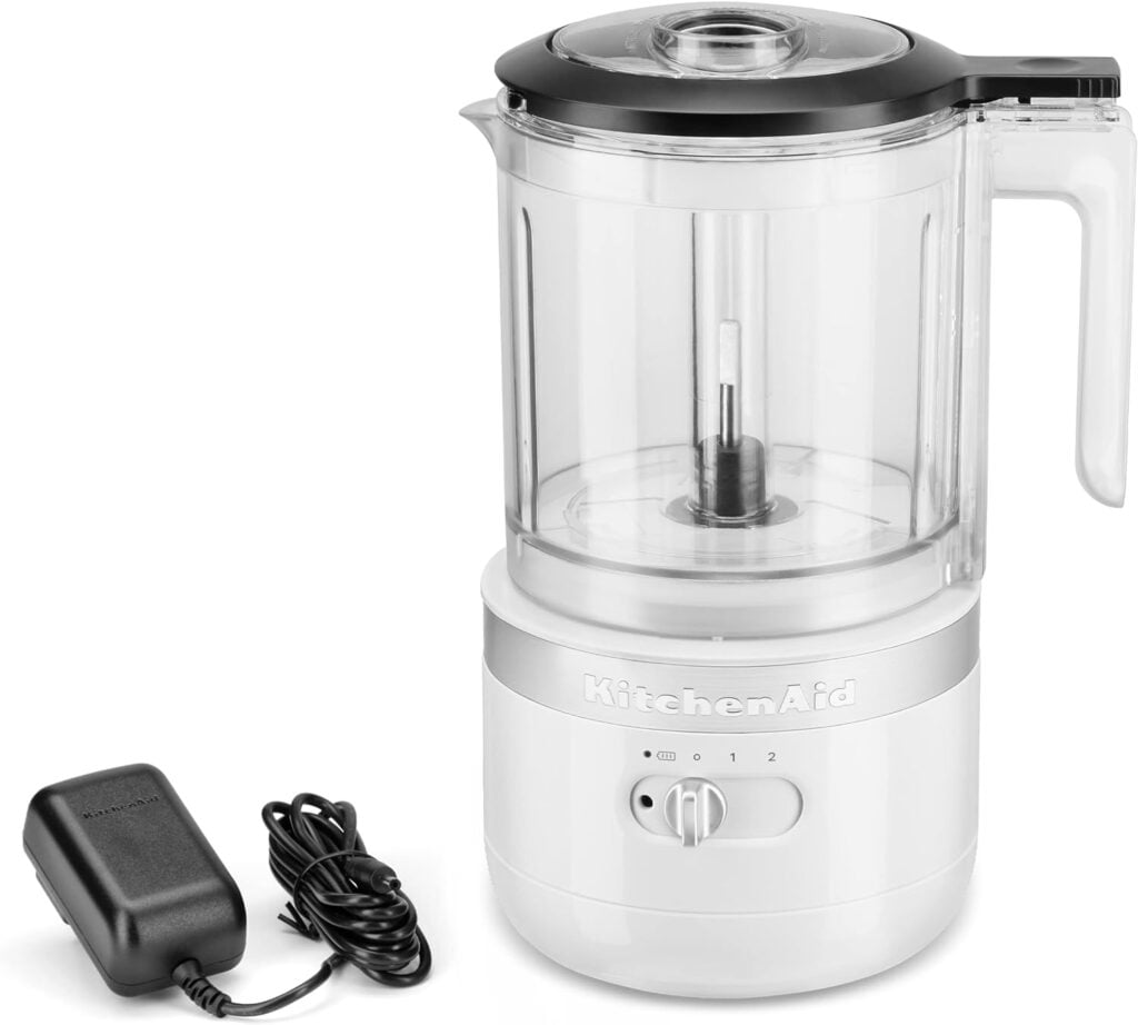 KitchenAid 5 Cup Cordless Food Chopper, White