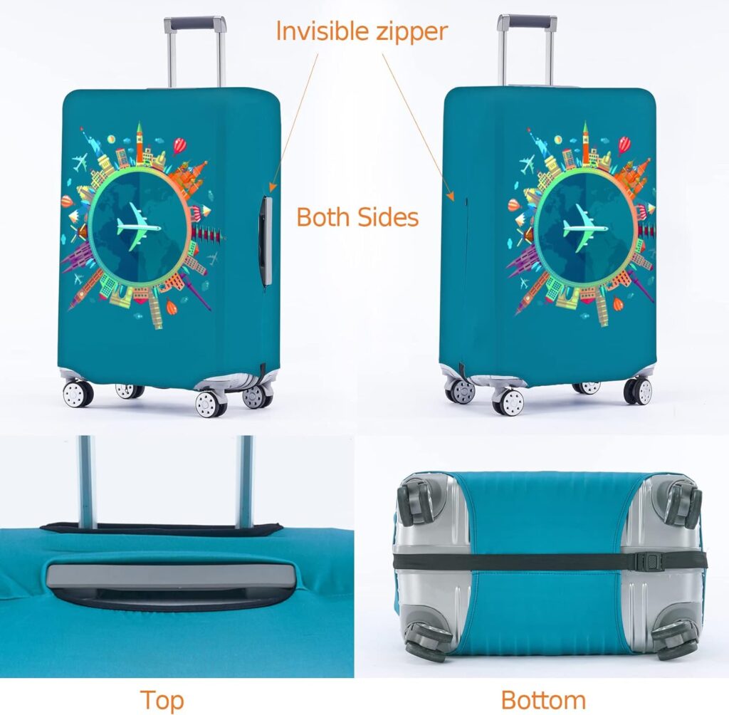 Travelkin Luggage Covers For Suitcase Tsa Approved,Suitcase Cover Protector Fit 18-32 Inch Luggage