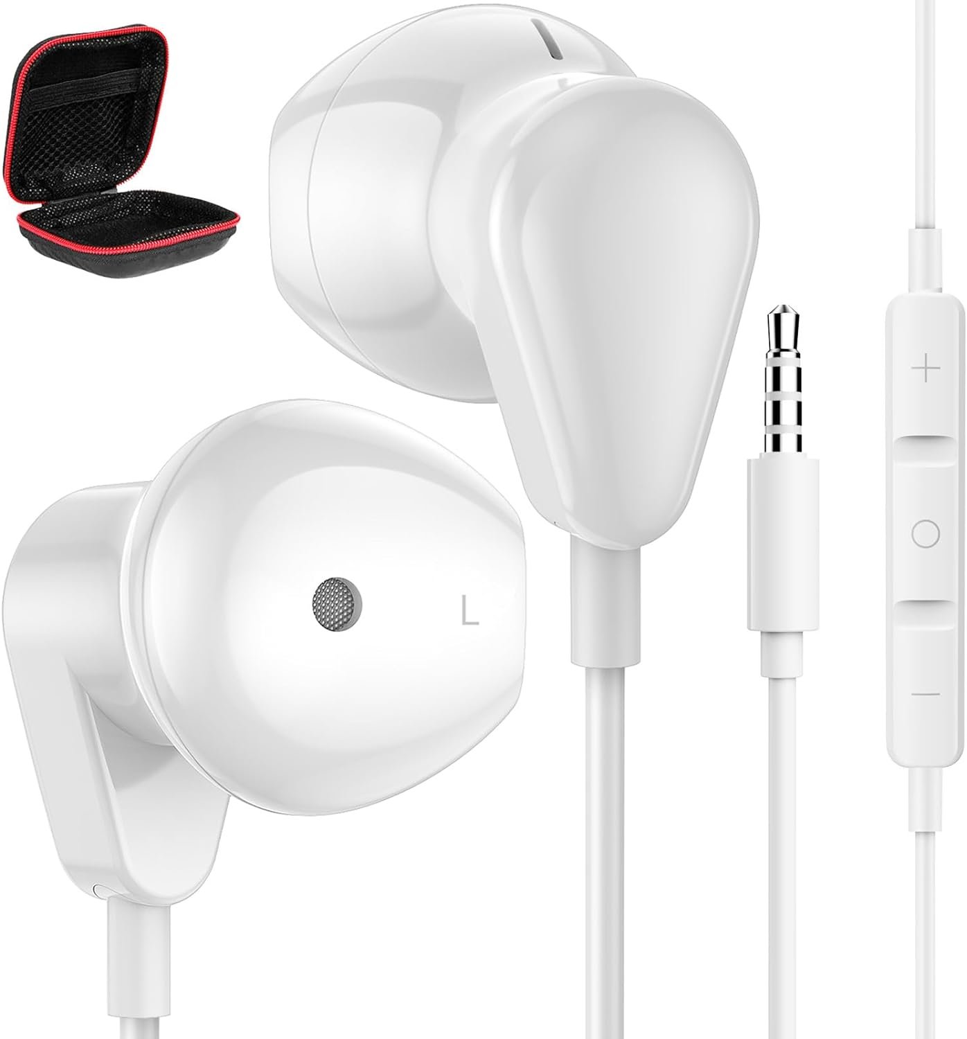 35mm Headphones Wired Earbuds With Microphone Hi Fi Noise Canceling For Google Pixel 5a 4a 3a Moto G Power Pure Samsung 1 1