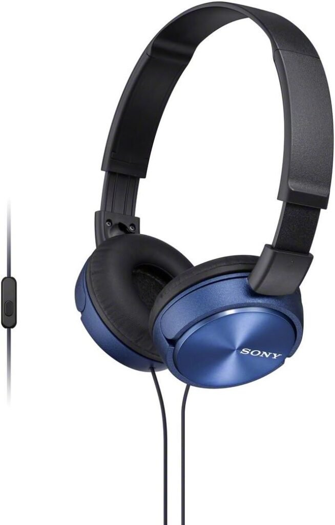 Sony MDR-ZX310AP ZX Series Wired On Ear Headphones with mic, Black