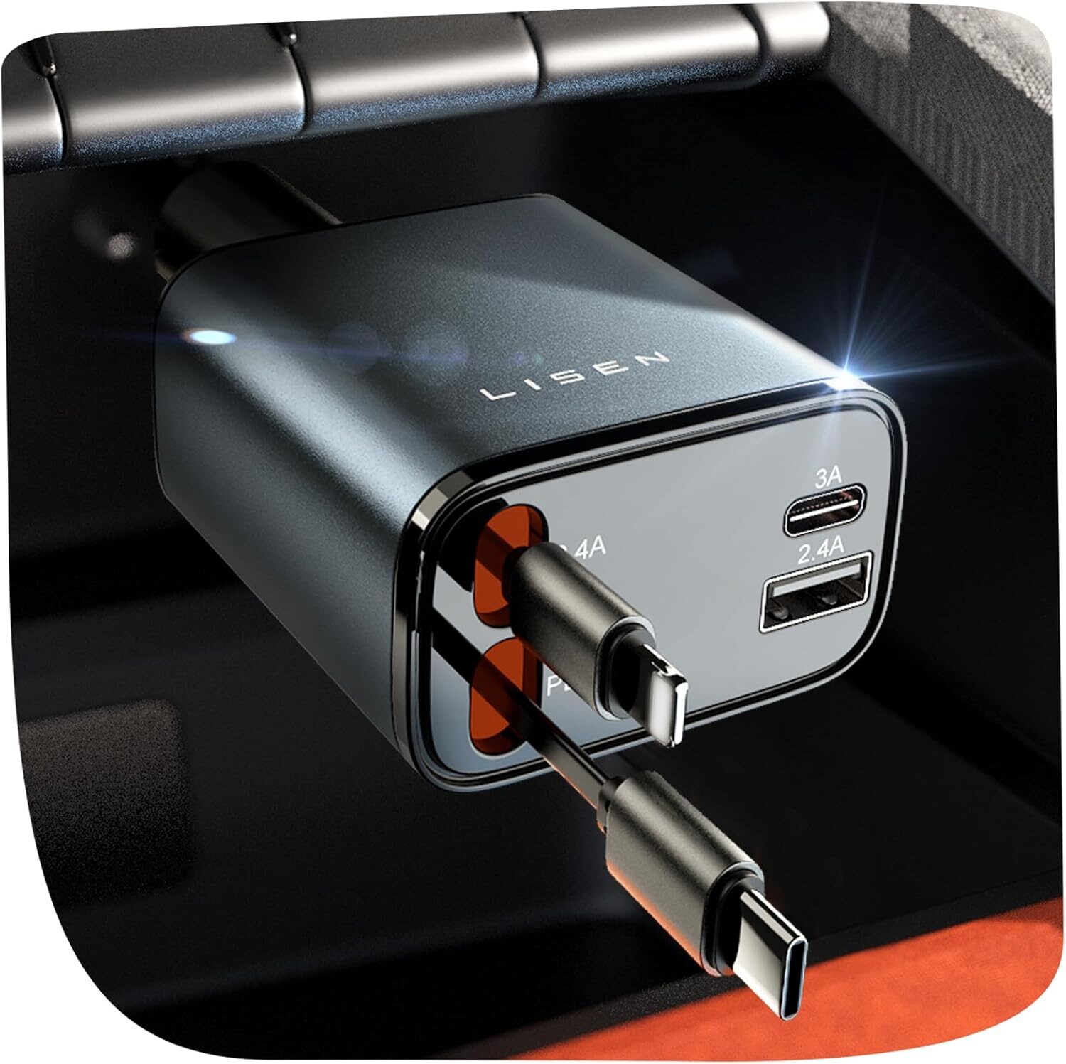 Power Up Your Road Trip: LISEN 69W Retractable USB C Car Charger Review