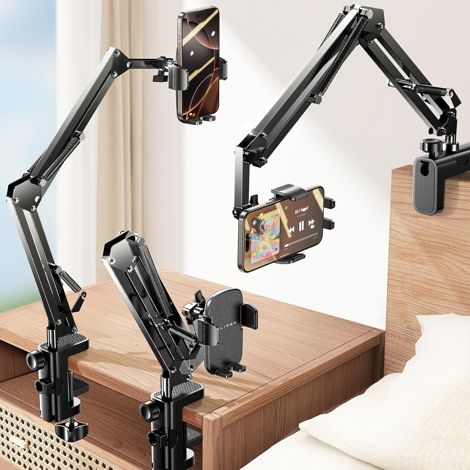 Ultimate Comfort: LISEN Gooseneck Phone Holder Review for Your Bed and Desk!