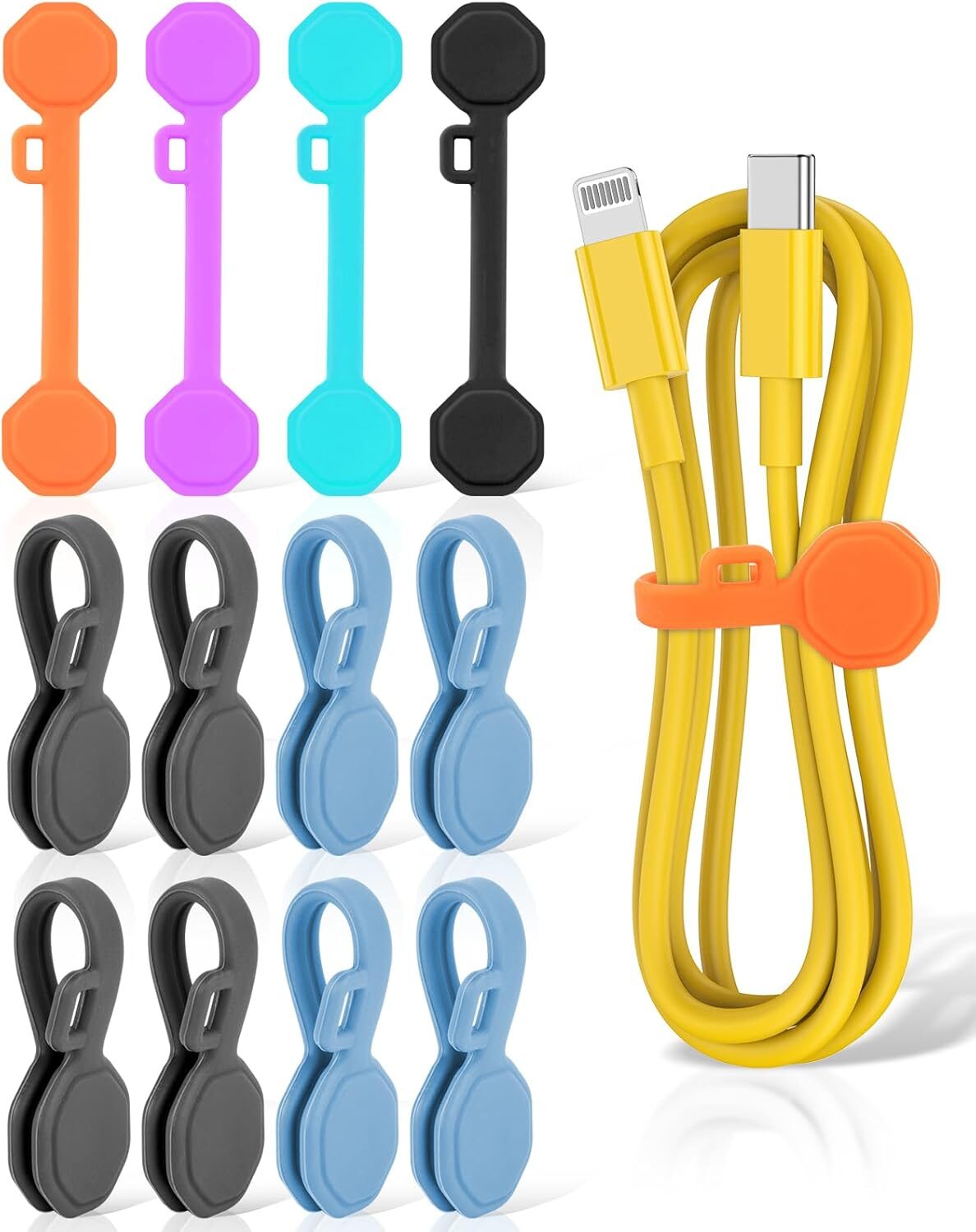 Tame Your Cords: 12 PCS Silicone Magnetic Cable Ties Review