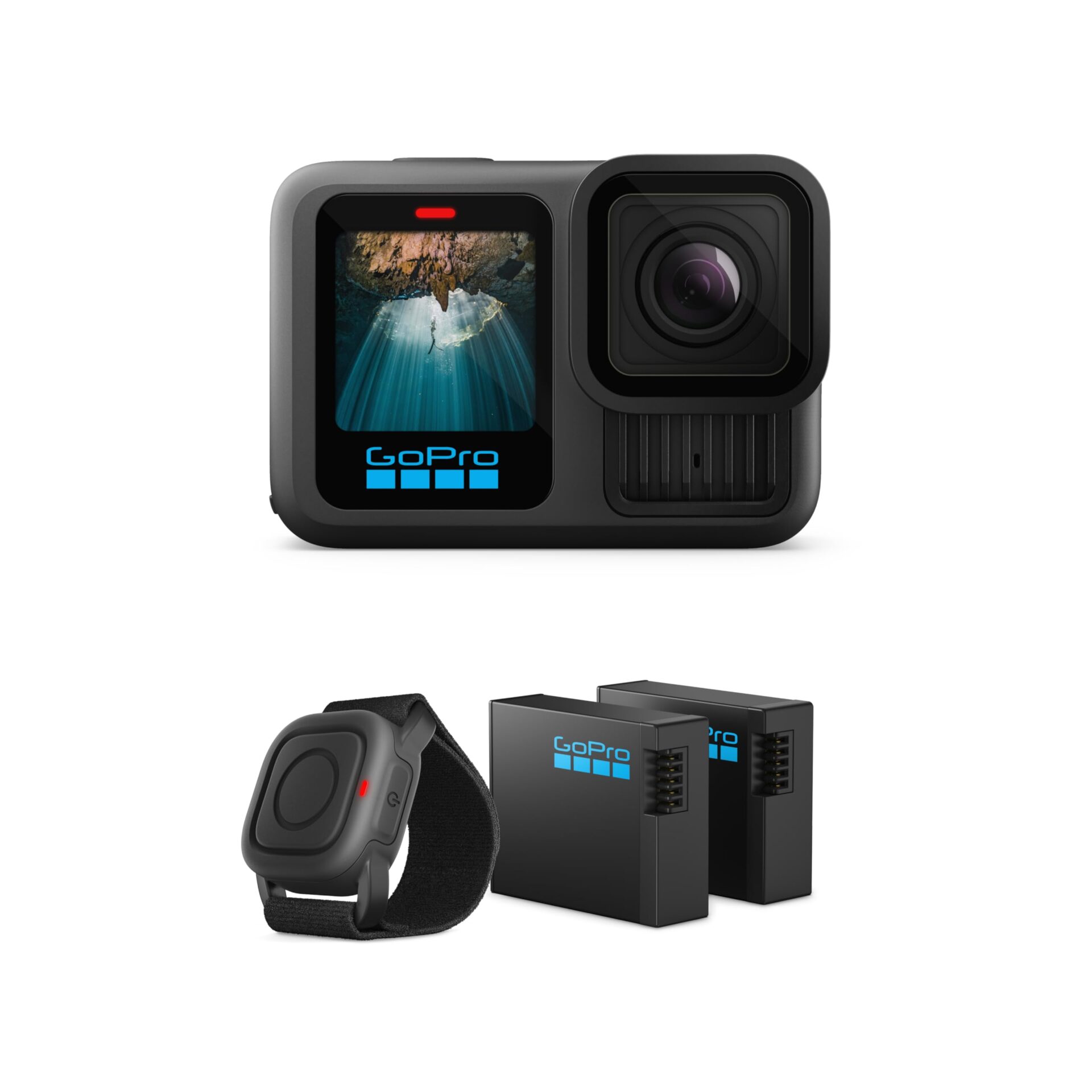 GoPro HERO13 Black Action Bundle - Includes 2 Enduro Batteries and Waterproof Shutter Remote H13 Action Bundle