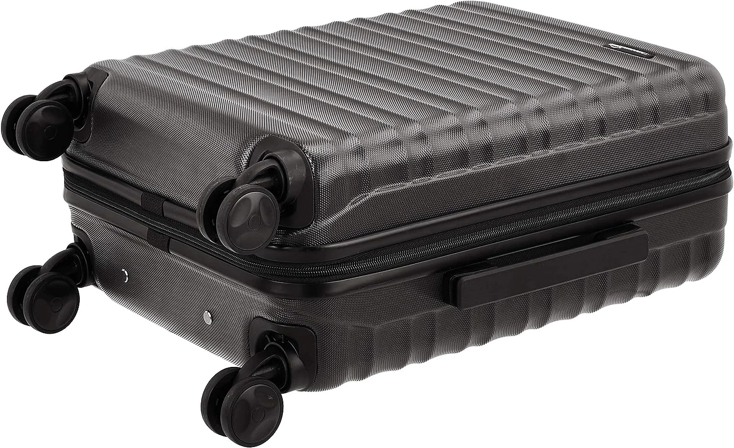 Amazon Basics Hardside Luggage Spinner - 55cm Cabin Size, Black, Approved for Ryanair and most other budget airlines Amazon Basics Hardside Luggage Spinner - 55cm Cabin Size, Black, Approved for Ryanair and most other budget airlines