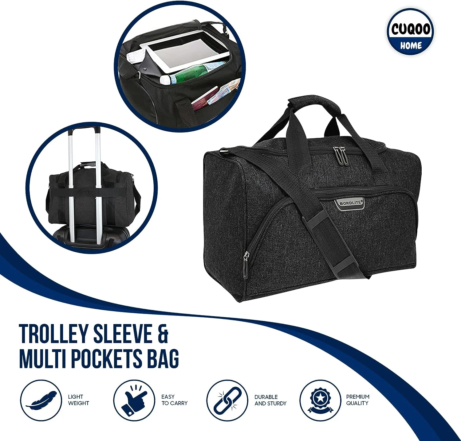 CUQOO 2023 Ryanair Cabin Bags 40x25x20cm with Adjustable Shoulder Straps – Perfect Under Seat Hand Luggage Bag | Compact Carry on Bag with Multi-Pockets | All Airline Compatible Premium Bag (Black) CUQOO 2023 Ryanair Cabin Bags 40x25x20cm with Adjustable Shoulder Straps – Perfect Under Seat Hand Luggage Bag | Compact Carry on Bag with Multi-Pockets | All Airline Compatible Premium Bag (Black)