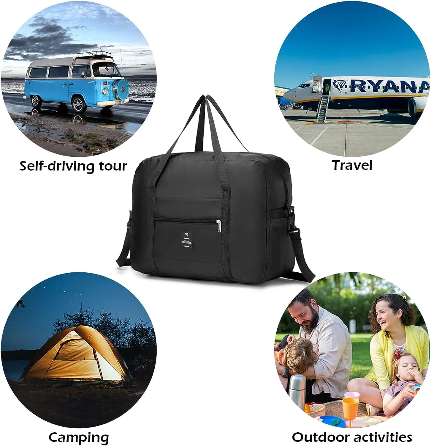 SPAHER 2Pcs Cabin Bag 40x20x25 Ryanair Foldable Travel Duffle Bag Carry-on Hand Luggage Small Under-seat Lightweight Holdall Suitcase Handbag SPAHER 2Pcs Cabin Bag 40x20x25 Ryanair Foldable Travel Duffle Bag Carry-on Hand Luggage Small Under-seat Lightweight Holdall Suitcase Handbag